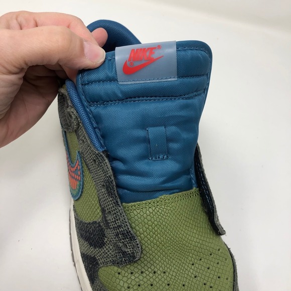 Nike Dunk Low Siempre Familia Sneakers Carbon Green Rift Blue Sail Mens 8.5 - Picture 10 of 16